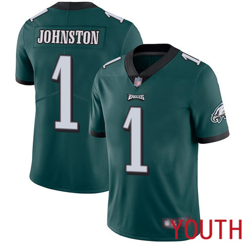 Youth Philadelphia Eagles 1 Cameron Johnston Midnight Green Team Color Vapor Untouchable NFL Jersey